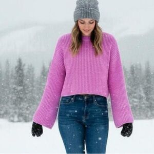 Vero Moda Cyclamen Lilac Cowl Neck Sweater Soft and Stretchy Size M